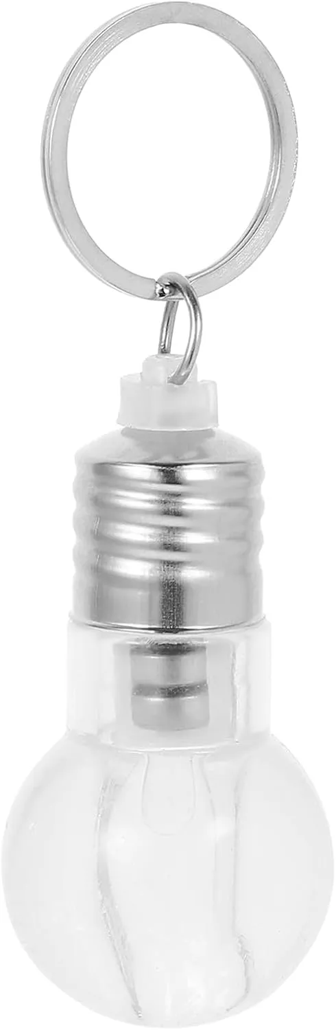 VANZACK ED Light Bulb Keychain, Mini Keychain Flashlight - Colorful Bulbs Light Up Glow in The Dark for Outdoor Camping Hiking Backpacks